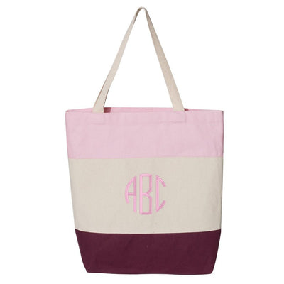 Monogrammed Colorblock Tote - United Monograms