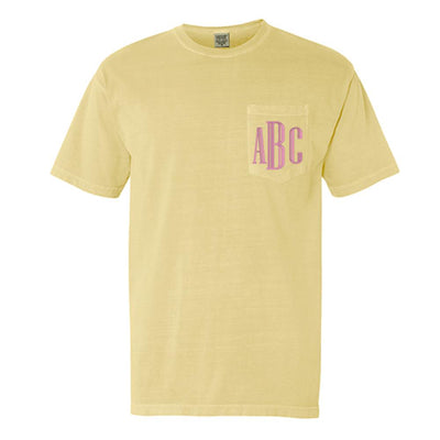 Monogrammed Comfort Colors Pocket T-Shirt - United Monograms