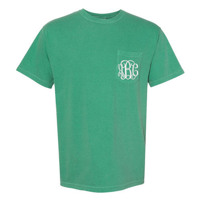 Monogrammed Comfort Colors Pocket T-Shirt - United Monograms