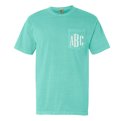 Monogrammed Comfort Colors Pocket T-Shirt - United Monograms