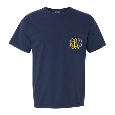 Monogrammed Comfort Colors Pocket T-Shirt - United Monograms