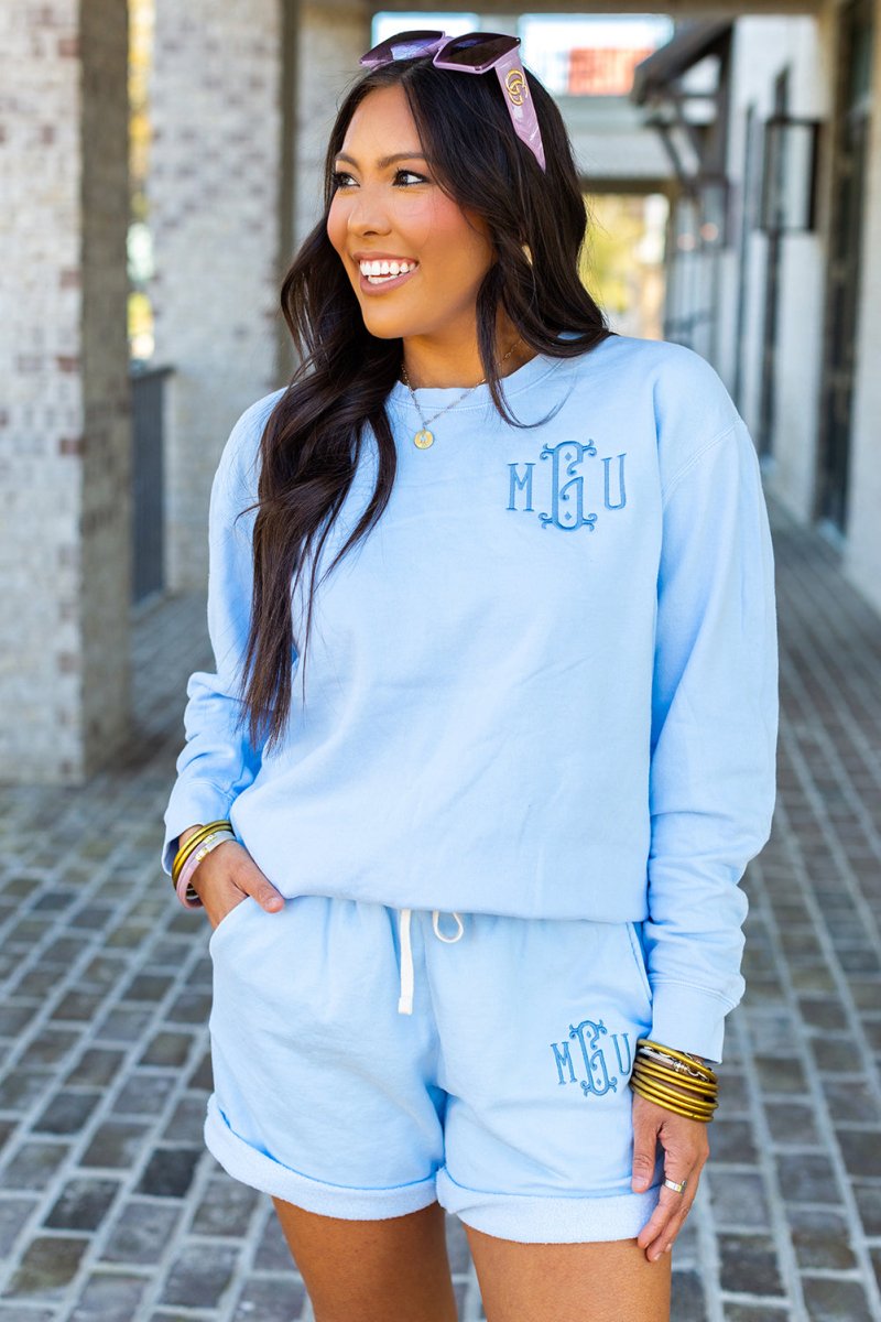 Monogrammed Comfort Colors Shorts Sweat Set - United Monograms