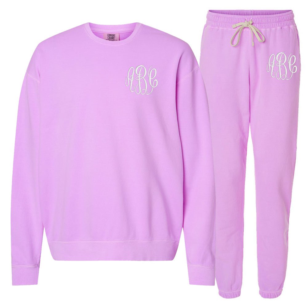 Monogrammed Comfort Colors Sweat Set - United Monograms