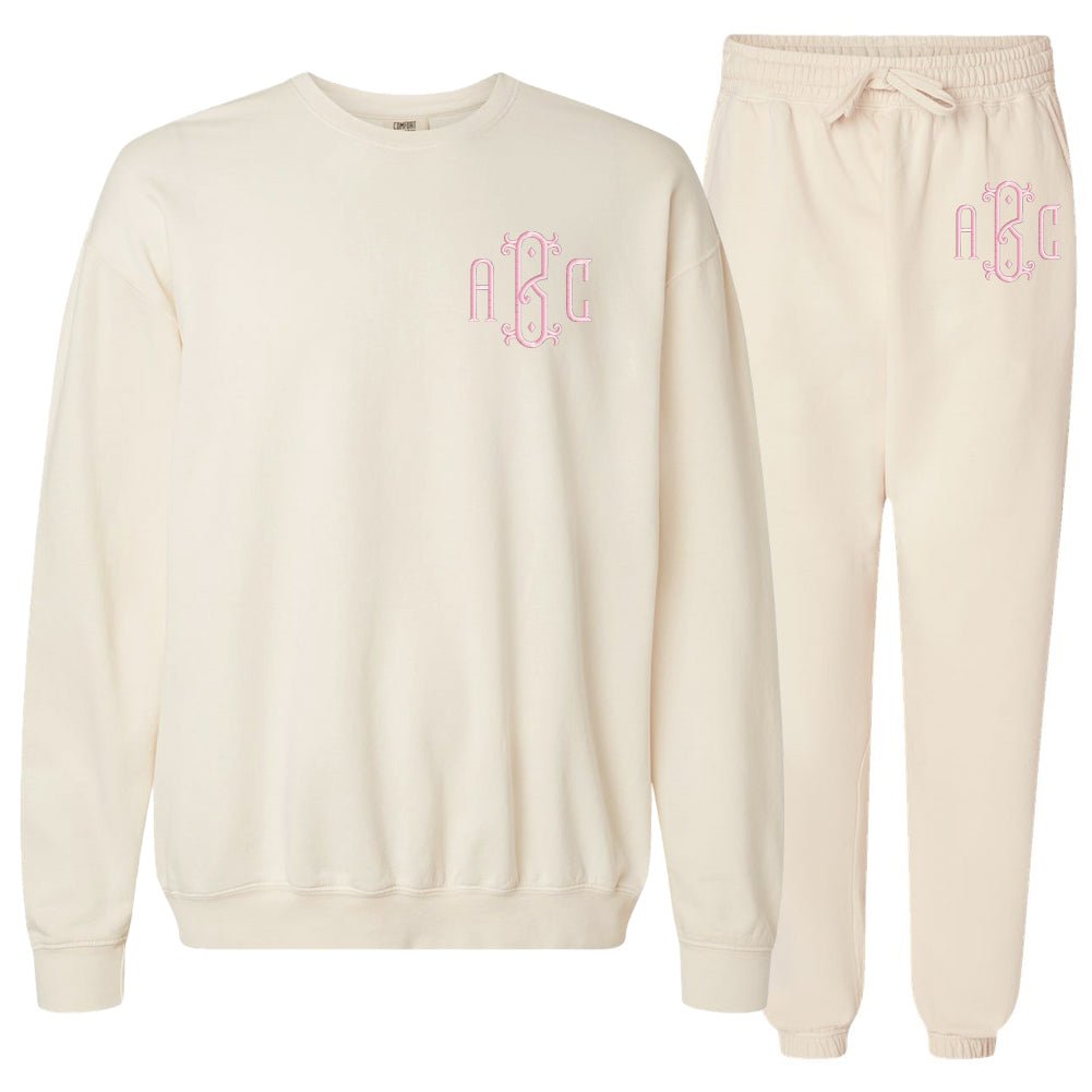 Monogrammed Comfort Colors Sweat Set - United Monograms