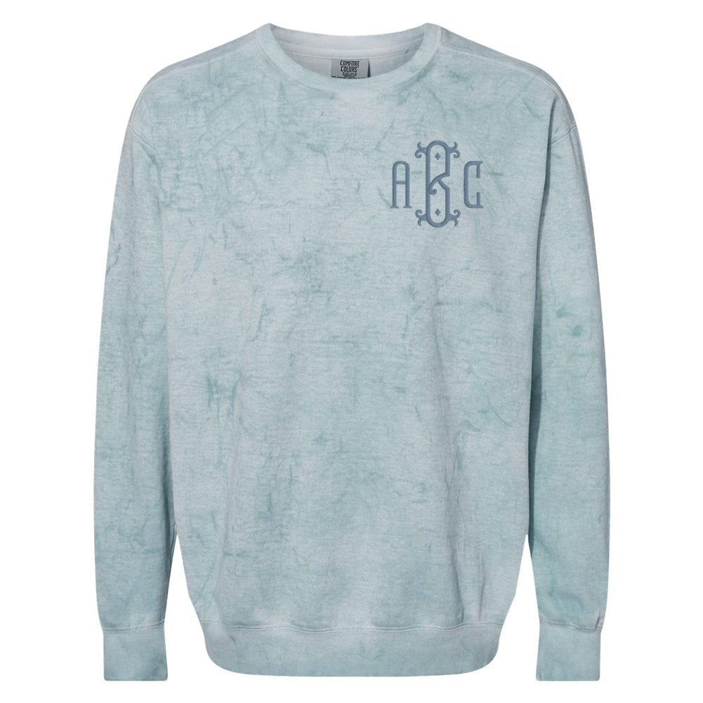 Monogrammed Comfort Colors Tie Dye Sweatshirt - United Monograms