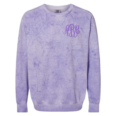 Monogrammed Comfort Colors Tie Dye Sweatshirt - United Monograms