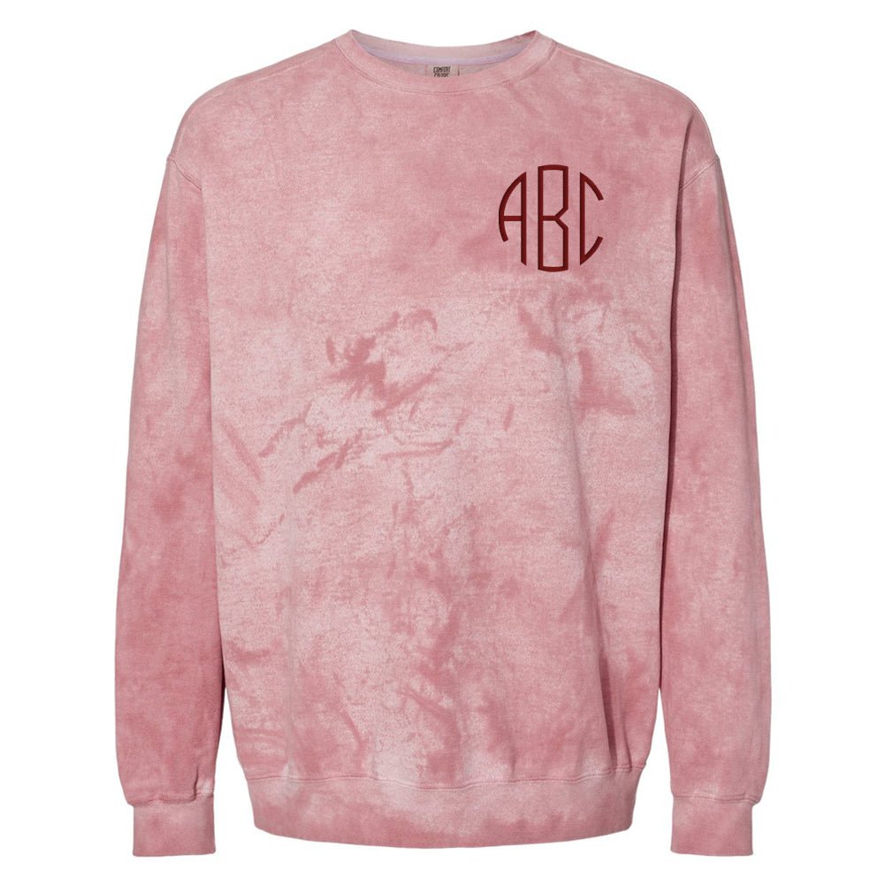 Monogrammed Comfort Colors Tie Dye Sweatshirt - United Monograms