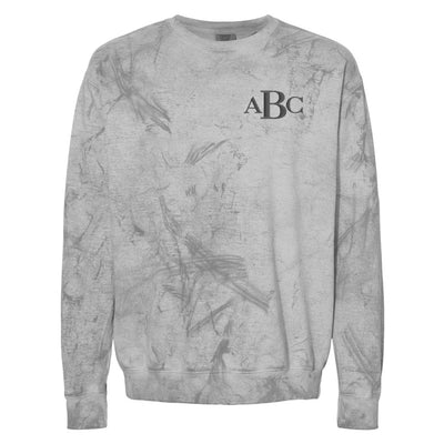 Monogrammed Comfort Colors Tie Dye Sweatshirt - United Monograms