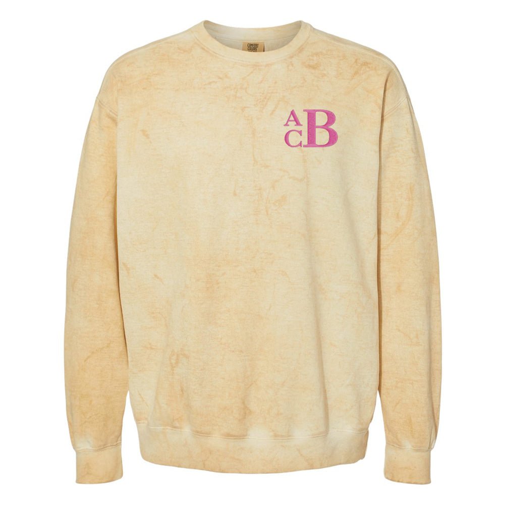 Monogrammed Comfort Colors Tie Dye Sweatshirt - United Monograms