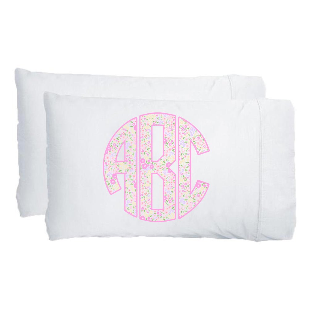 Monogrammed ‘Coquette Floral Patterns’ Pillowcases - United Monograms
