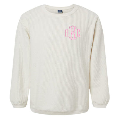 Monogrammed Corded Crewneck - United Monograms