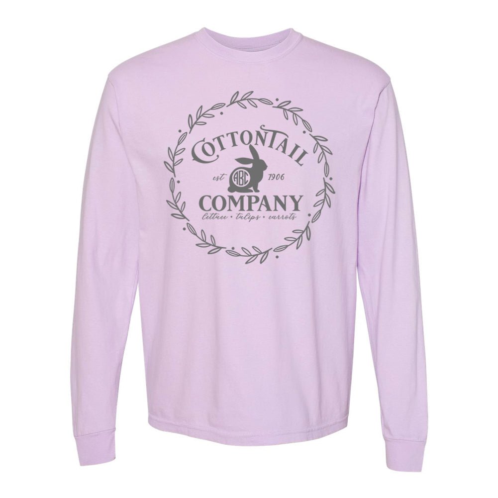 Monogrammed 'Cottontail Company' Long Sleeve T-Shirt - United Monograms