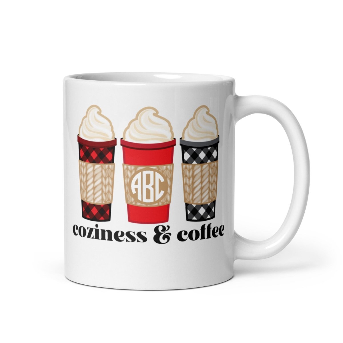 Monogrammed 'Coziness & Coffee' Mug - United Monograms