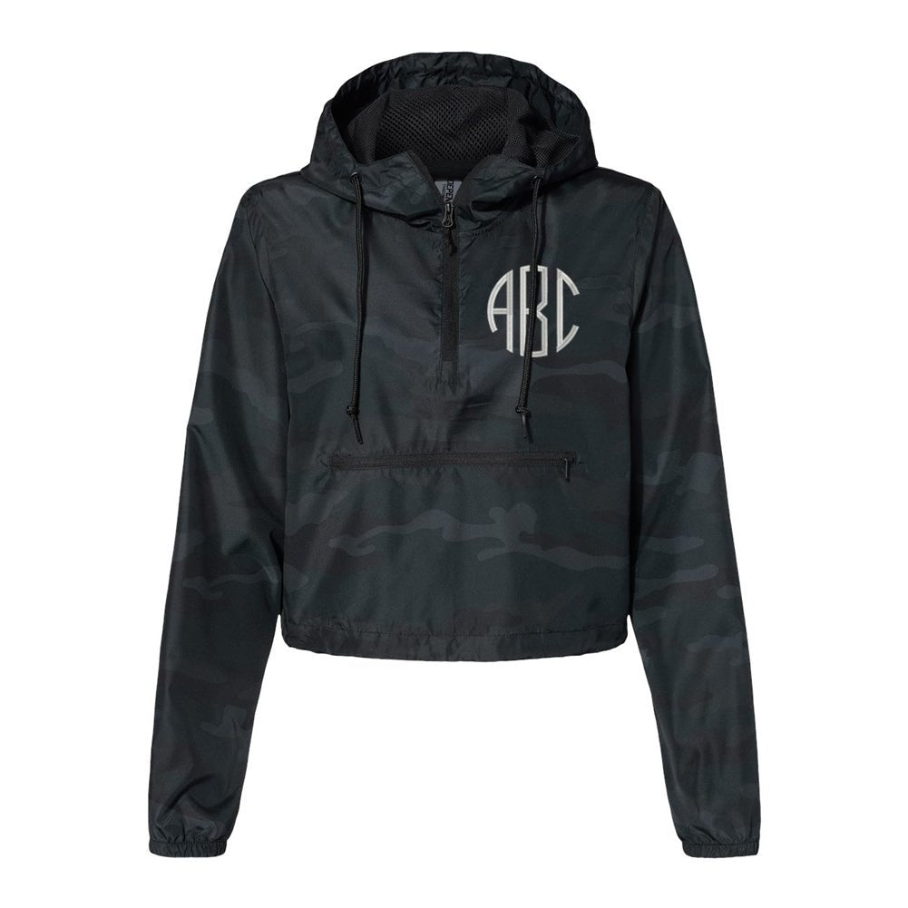 Monogrammed Cropped Windbreaker - United Monograms