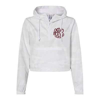 Monogrammed Cropped Windbreaker - United Monograms