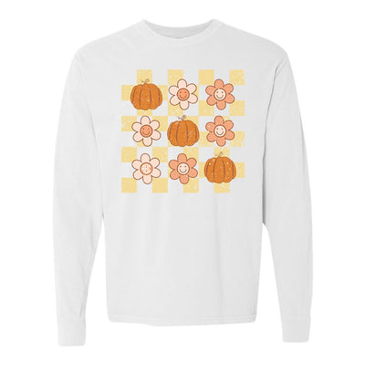 Monogrammed 'Daisy Pumpkin' Comfort Colors Long Sleeve T-Shirt - United Monograms