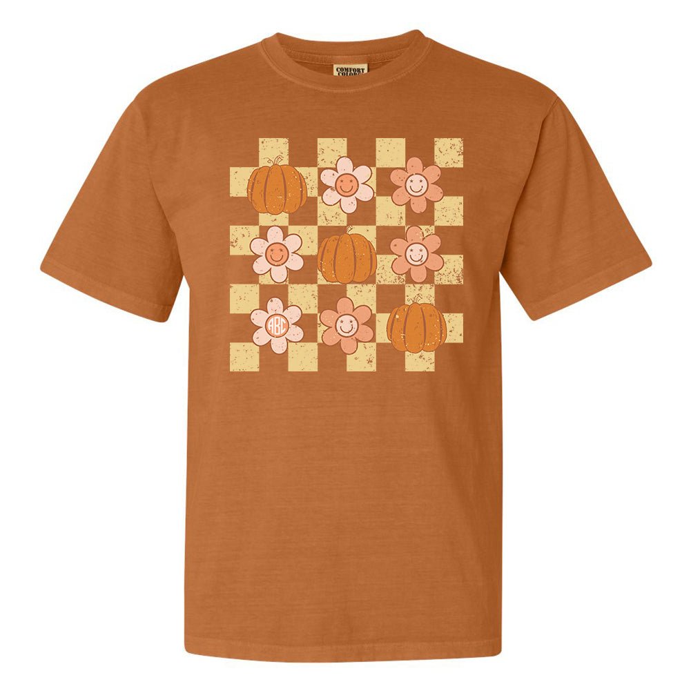 Monogrammed 'Daisy Pumpkin' T-Shirt - United Monograms