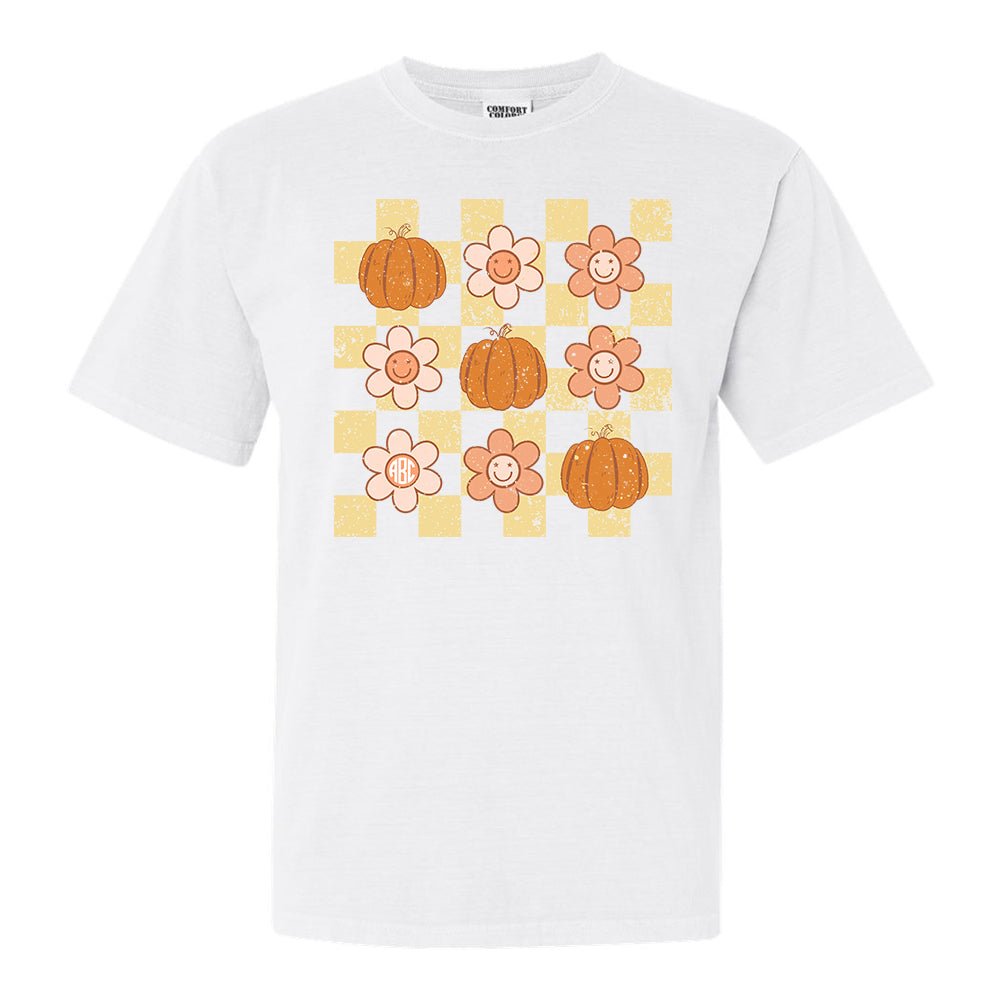 Monogrammed 'Daisy Pumpkin' T-Shirt - United Monograms