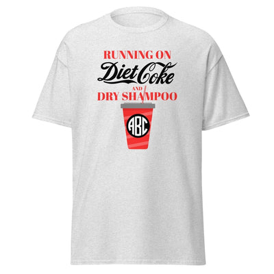 Monogrammed 'Diet Coke & Dry Shampoo' Basic T-Shirt - United Monograms