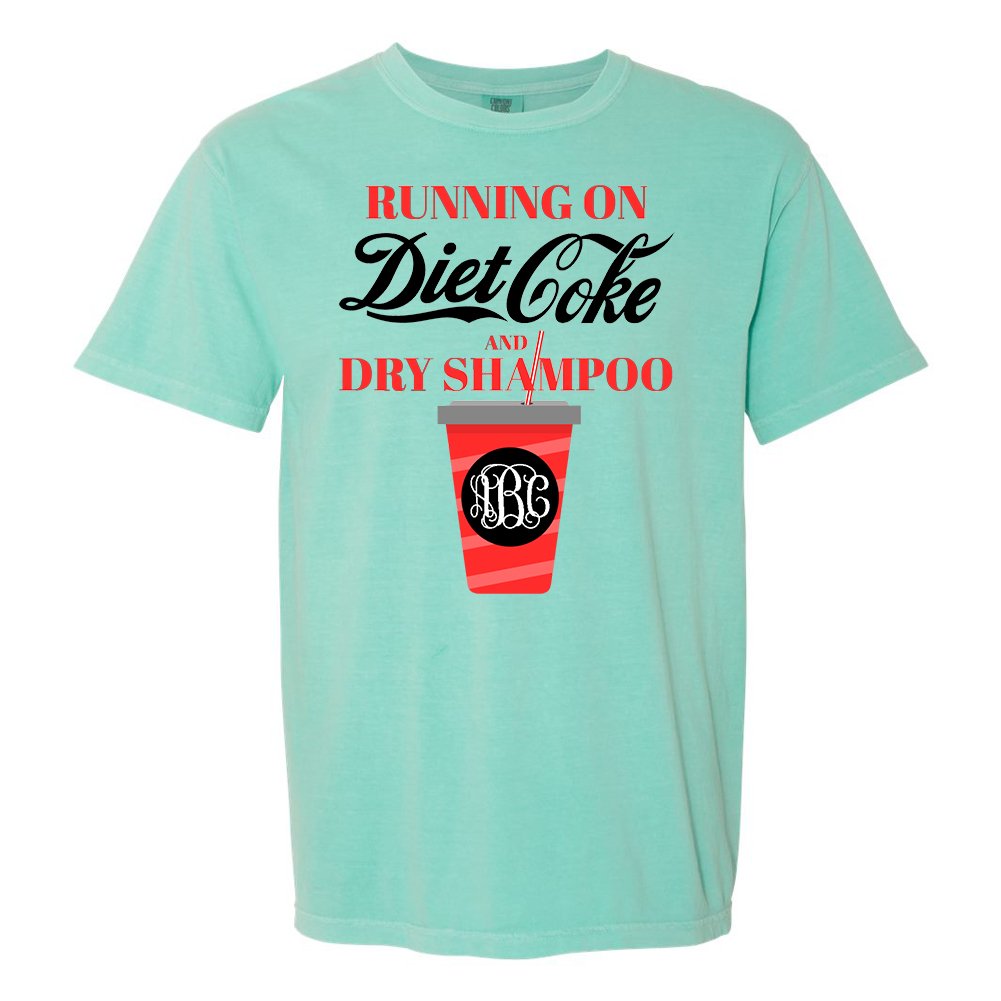 Monogrammed 'Diet Coke & Dry Shampoo' T-Shirt - United Monograms