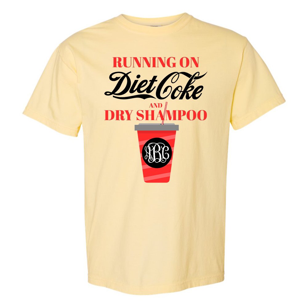 Monogrammed 'Diet Coke & Dry Shampoo' T-Shirt - United Monograms