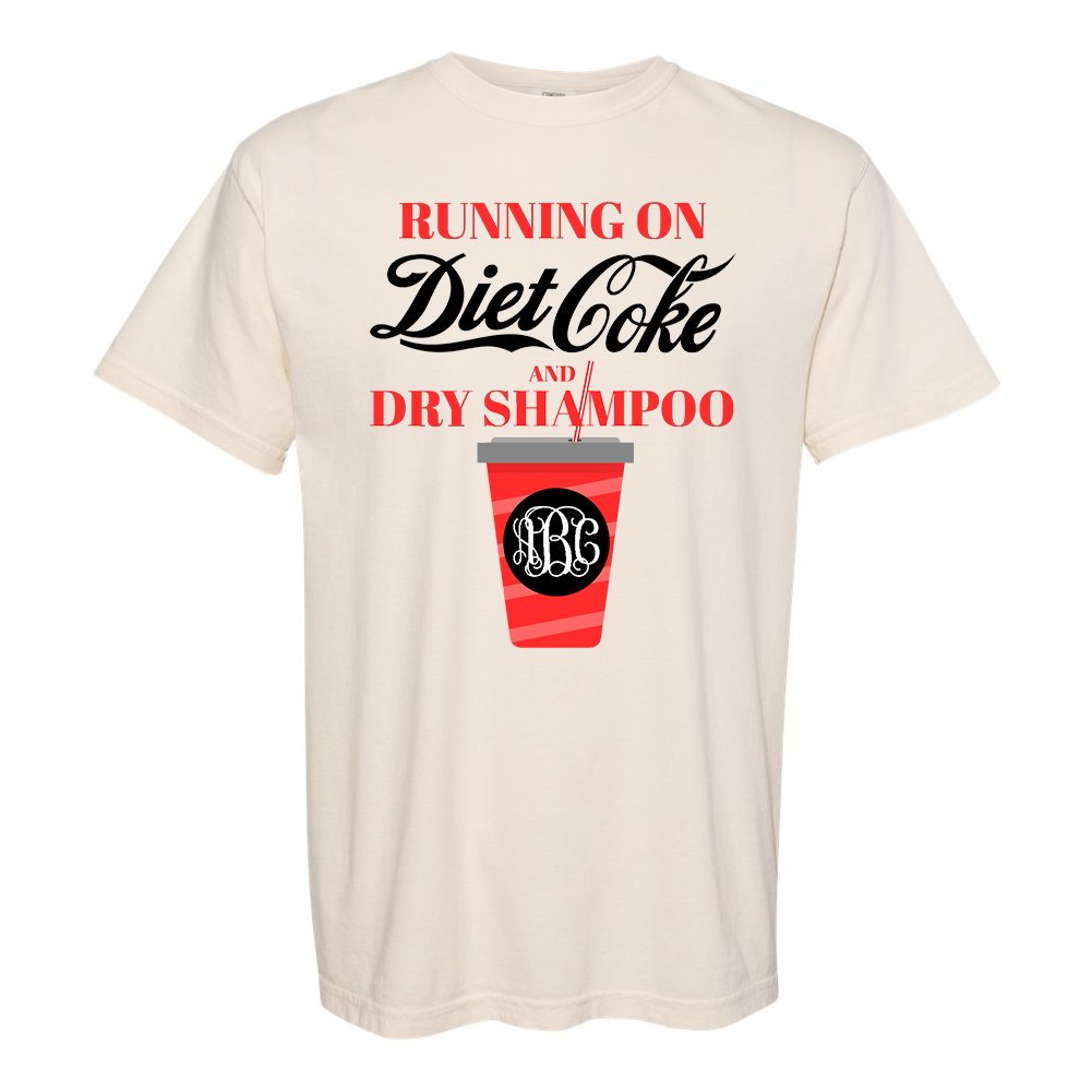 Monogrammed 'Diet Coke & Dry Shampoo' T-Shirt - United Monograms