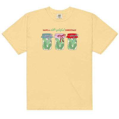 Monogrammed 'Dill - ightful Christmas Pickles' T - Shirt - United Monograms