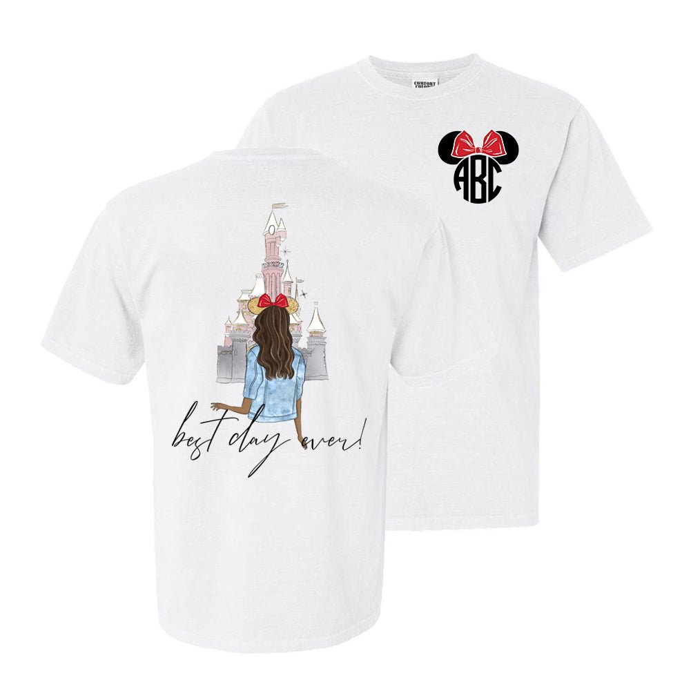 Monogrammed 'Disney Best Day Ever' Front & Back T-Shirt - United Monograms