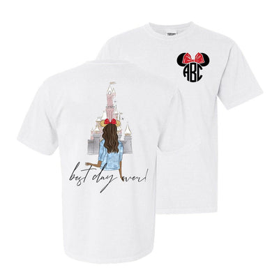 Monogrammed 'Disney Best Day Ever' Front & Back T-Shirt - United Monograms