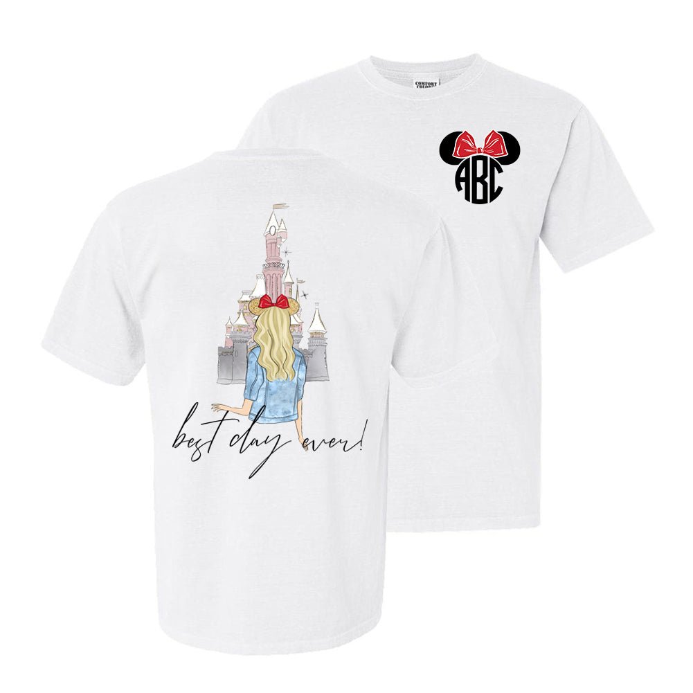 Monogrammed 'Disney Best Day Ever' Front & Back T-Shirt - United Monograms