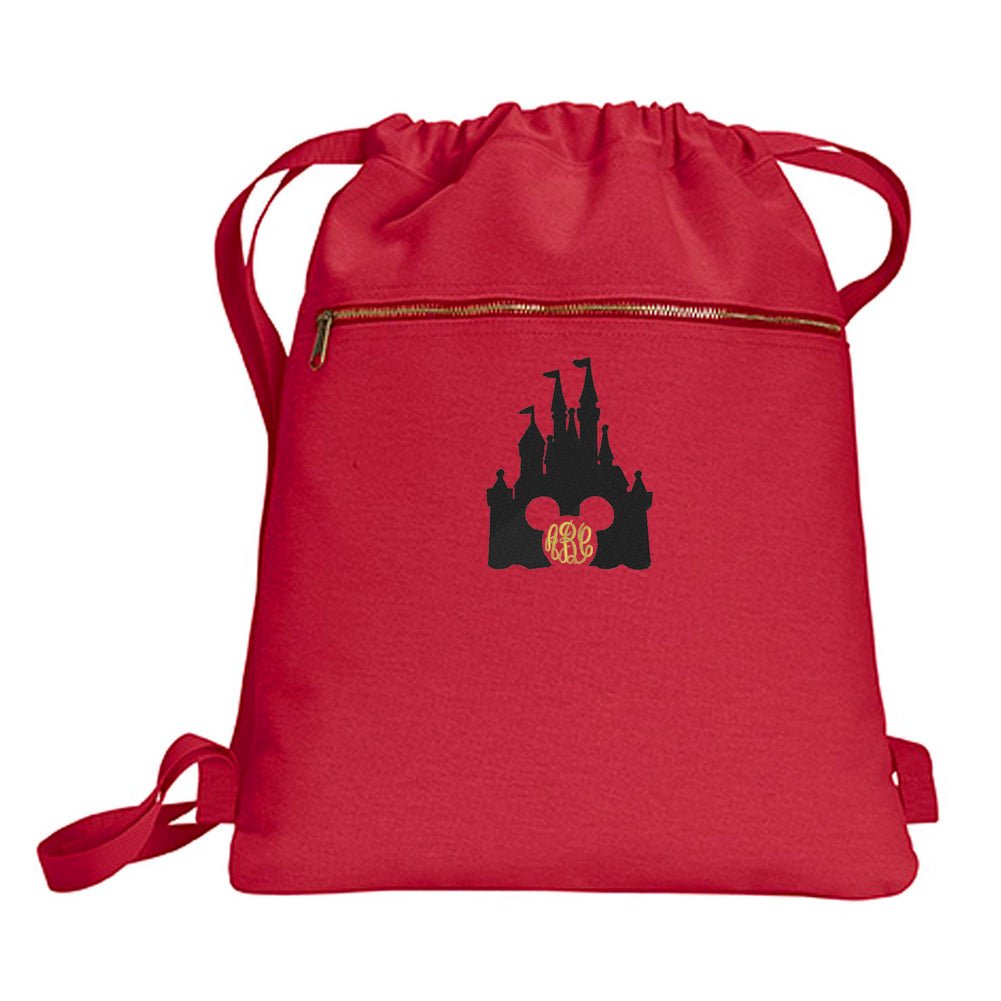 Monogrammed Disney Castle Cinched Backpack - United Monograms