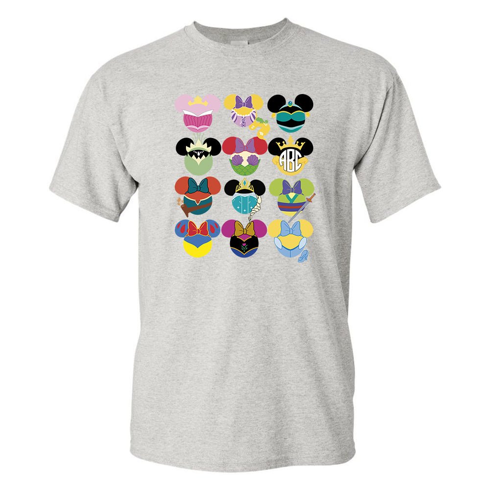 Monogrammed 'Disney Princess' Basic T-Shirt - United Monograms