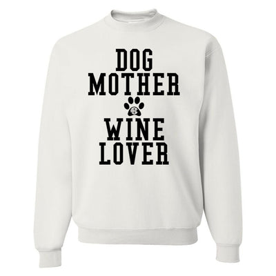 Monogrammed 'Dog Mother, Wine Lover' Crewneck Sweatshirt - United Monograms