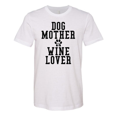 Monogrammed 'Dog Mother, Wine Lover' Premium T-Shirt - United Monograms