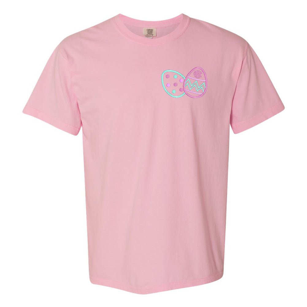 Monogrammed Easter Eggs Comfort Colors T-Shirt - United Monograms