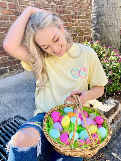 Monogrammed Easter Eggs Comfort Colors T-Shirt - United Monograms