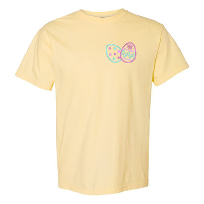 Monogrammed Easter Eggs Comfort Colors T-Shirt - United Monograms