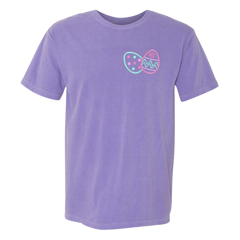 Monogrammed Easter Eggs Comfort Colors T-Shirt - United Monograms