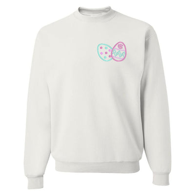 Monogrammed Easter Eggs Crewneck Sweatshirt - United Monograms