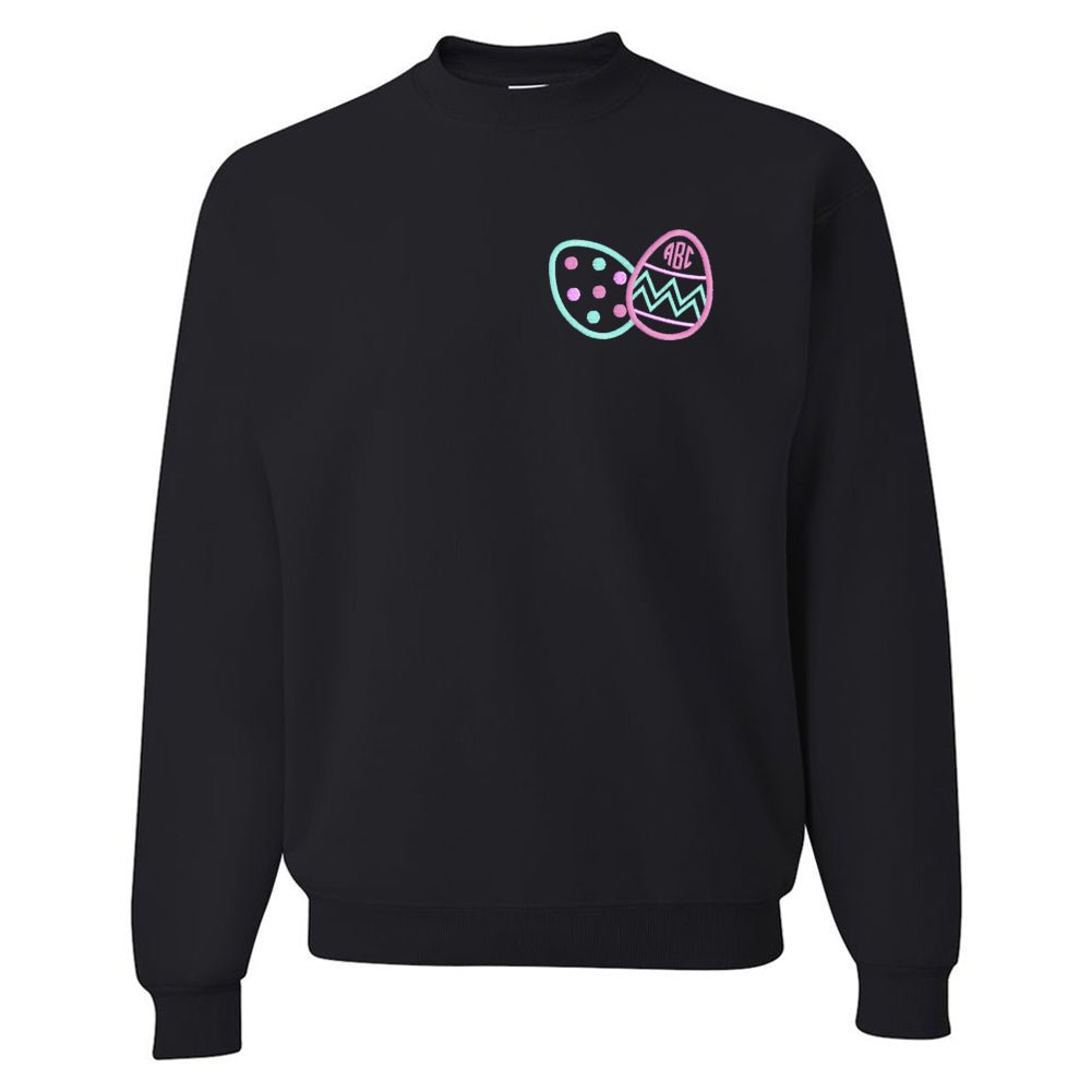 Monogrammed Easter Eggs Crewneck Sweatshirt - United Monograms