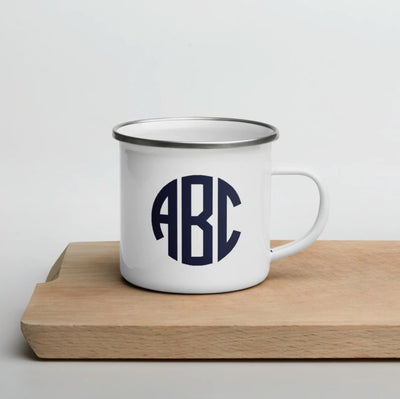 Monogrammed Enamel Mug - United Monograms