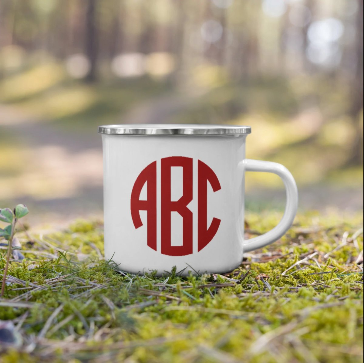 Monogrammed Enamel Mug - United Monograms