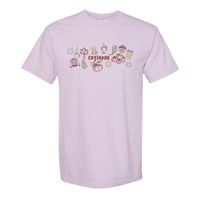 Monogrammed 'Fall Coziness' Embroidered T-Shirt - United Monograms