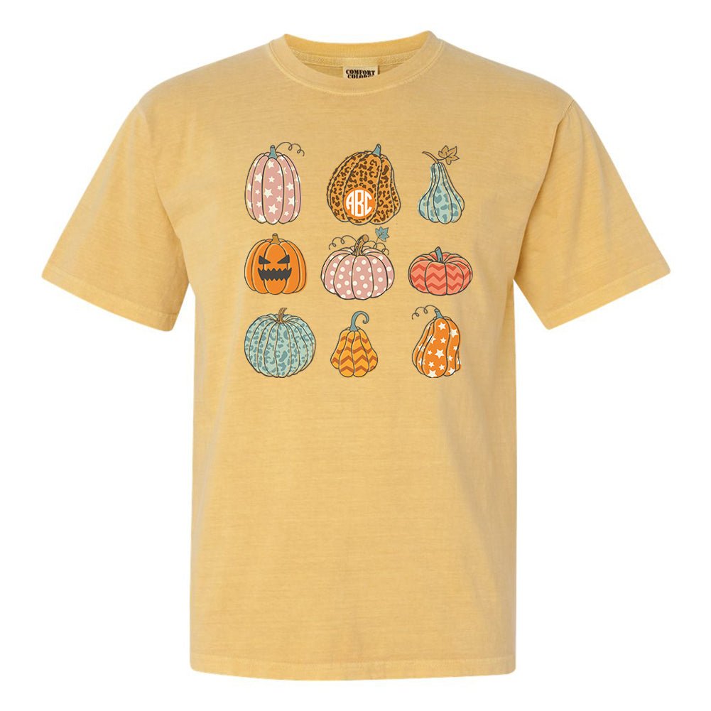 Monogrammed 'Fall Pumpkins' T-Shirt - United Monograms