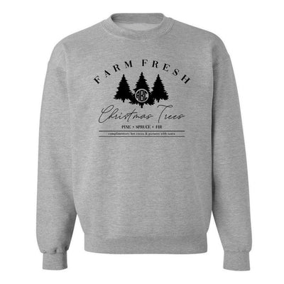 Monogrammed 'Farm Fresh Christmas Trees' Crewneck Sweatshirt - United Monograms