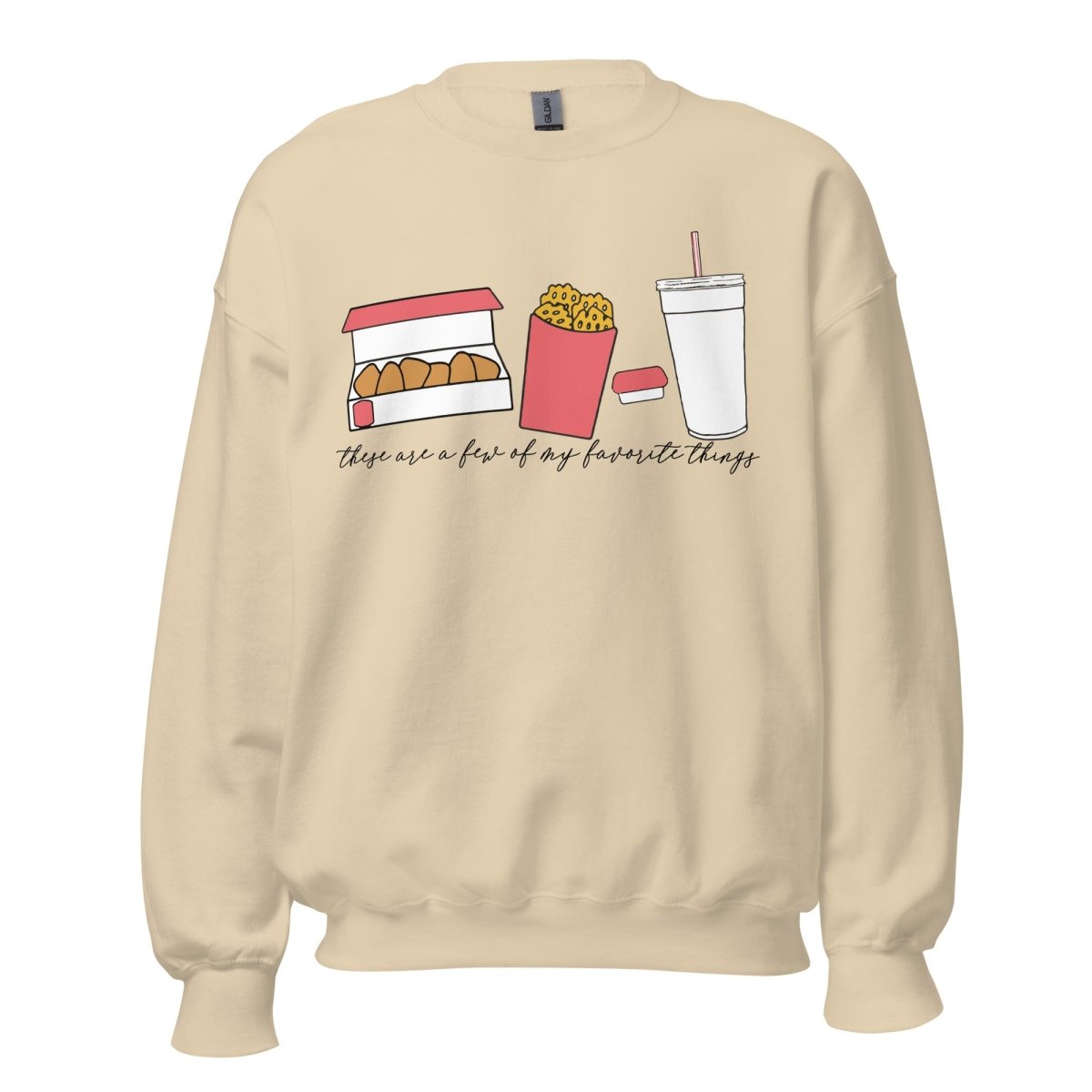 Monogrammed 'Favorite Things' Fast Food Crewneck Sweatshirt - United Monograms