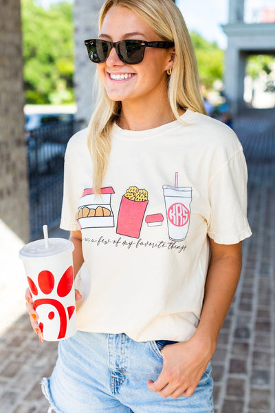 Monogrammed 'Favorite Things' Fast Food T-Shirt - United Monograms