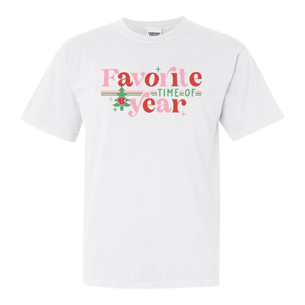 Monogrammed 'Favorite Time of Year' Christmas T-Shirt - United Monograms