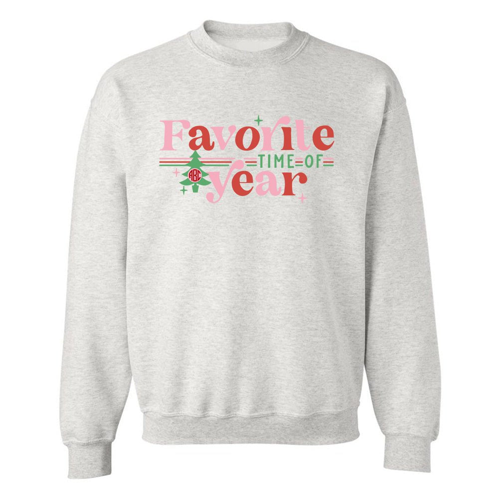 Monogrammed 'Favorite Time Of Year' Crewneck Sweatshirt - United Monograms