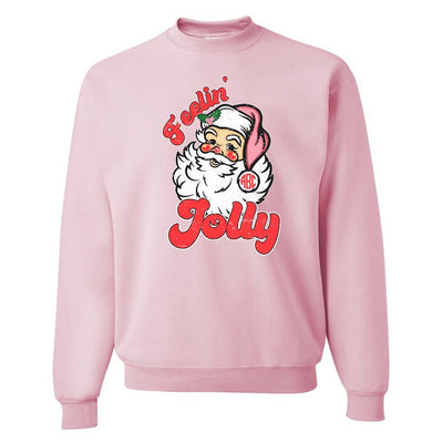 Monogrammed 'Feelin' Jolly' Santa Crewneck Sweatshirt - United Monograms